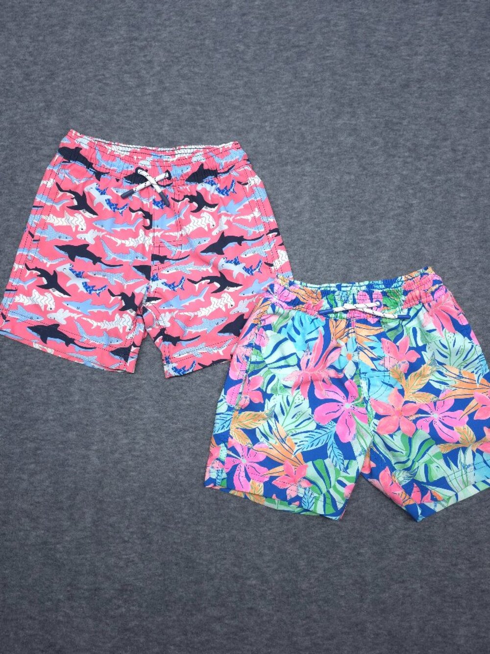Boys XS 4/5 Swim Trunks Bundle Sharks Tropical Resort Member's Mark